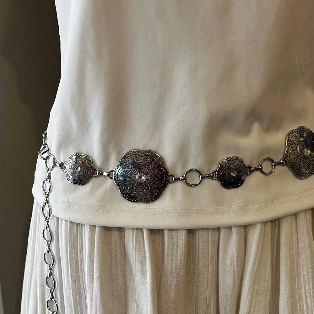 Silver concho belt M - Picture 4 of 5